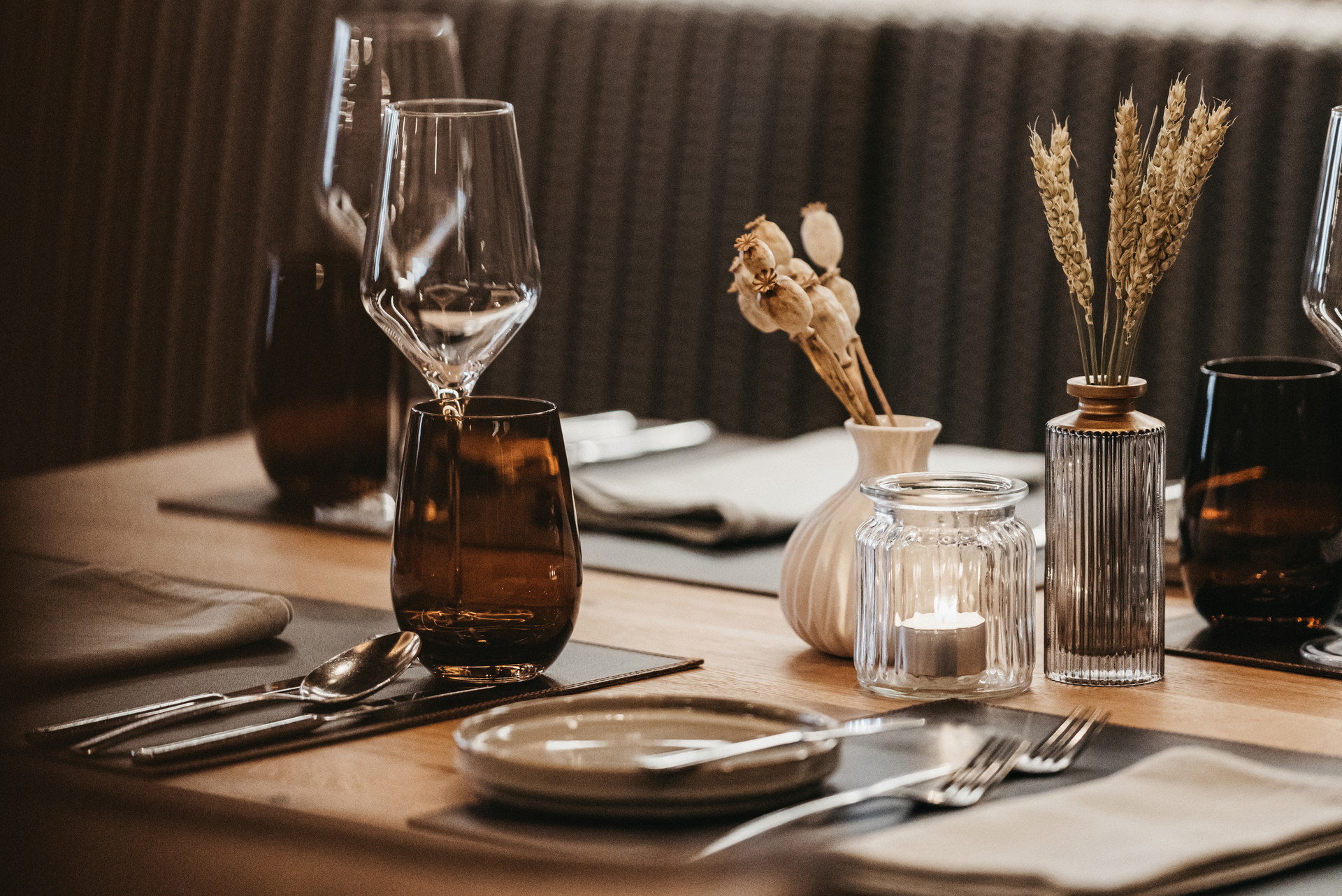 Elegante Dinner Vibes im Restaurant »Johann«.