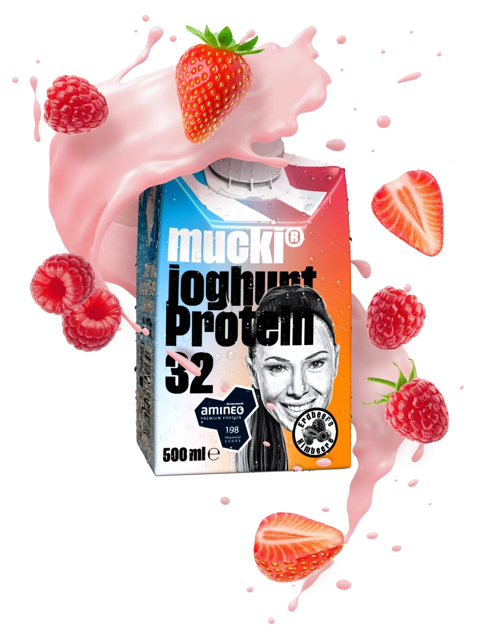 Kommt in fünf Sorten daher:  Mucki besteht aus Joghurt und Molke und ist mit einer Extraportion Protein aufgerüstet. Um € 2,49. 
mucki-protein.com   