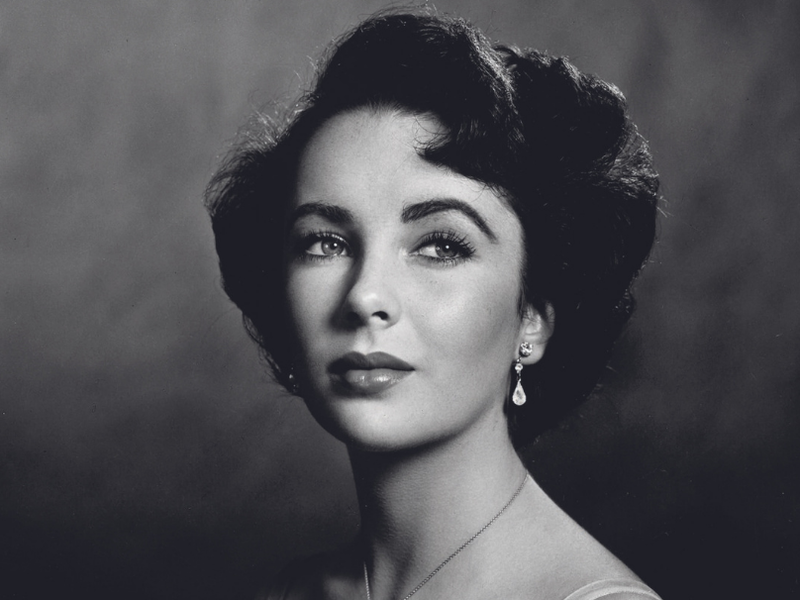 Portrait of Elizabeth Taylor.