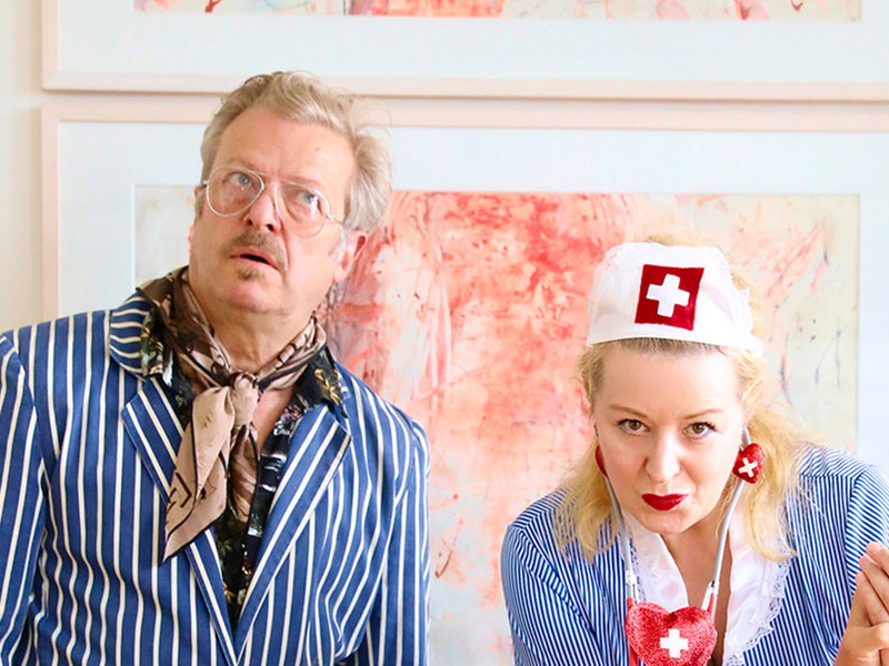 Roland Koch und Petra Morzé bei einer Leseprobe für „Sonny Boys“ im Schwimmenden Salon.