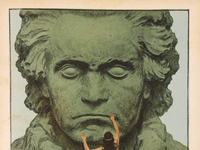 Hugo Höppeners inen Beethoven-Tempel. Erschienen ist die Illustration in: Jugend. Münchner illustrierte Wochenschrift für Kunst und Leben im Jahr 1903.