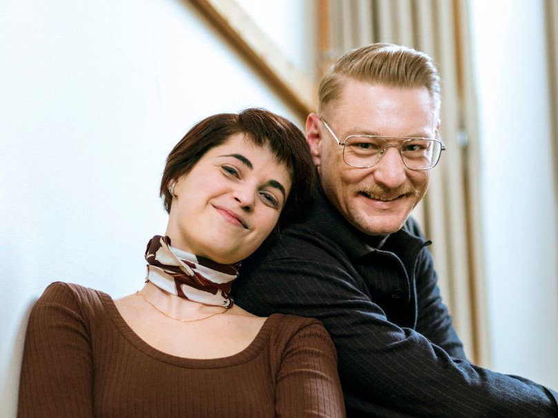 Keren Kagarlitsky und Florian Hurler in der Probebühne der Wiener Volksoper beim BÜHNE-Gespräch.