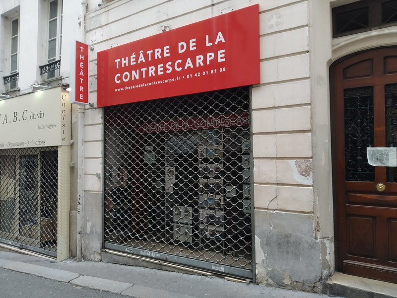 Auch in Frankreich ist es auf den Bühnen still, wie hier im Théâtre de la Contrescarpe im fünften Pariser Arrondissement.