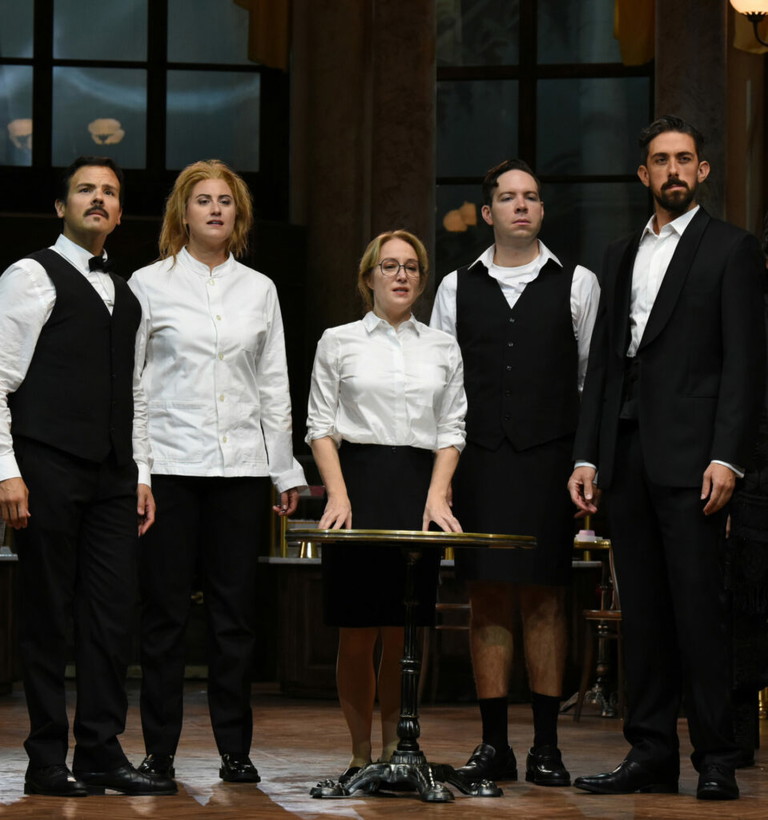 Hauptdarsteller o als Septimius, Jacquelyn Wagner in der Titelrolle, Julie Boulianne als Irene, Christopher Lowrey als Didymus und Evan Hughes als Valens. 