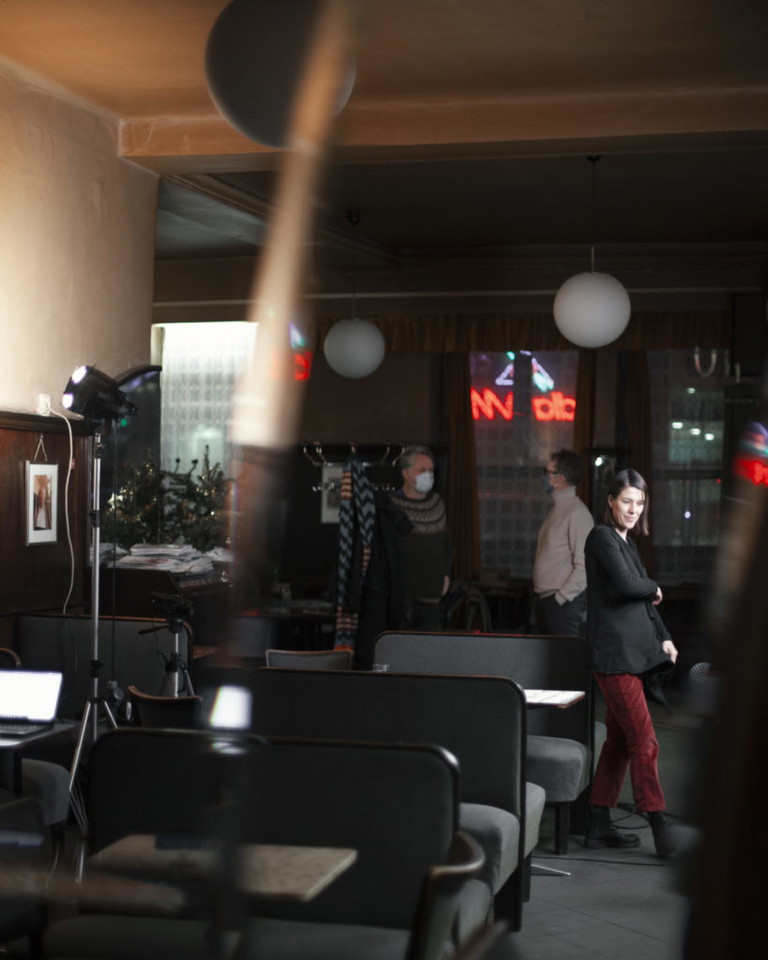Hinter den Kulissen beim Videodreh.
