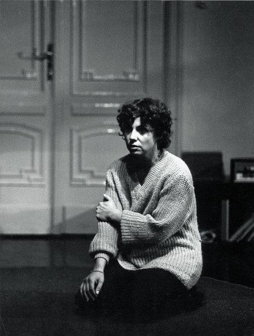 Doris Weiner in "Spiel mit dem Tiger" in der Saison 1984/85 am Wiener Volkstheater.