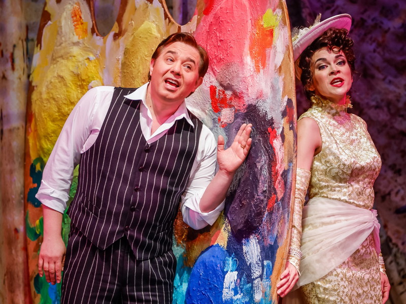 Sieglinde Feldhofer und Iurie Ciobanu in „Der Graf von Luxemburg“ in Baden.