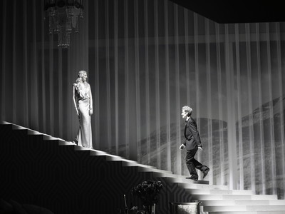 Andreas Bieber als Axel Swift und Bettina Mönch als Gloria Mills in der Operette „Axel an der Himmelstür".