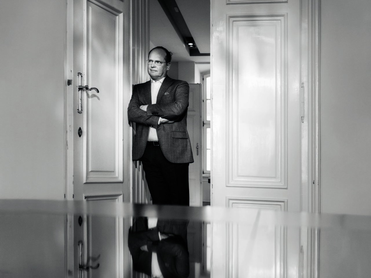 Christian Kircher in seinem Büro im Hanuschhof. 