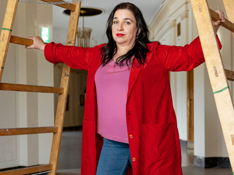 Maria Happel beim Cover-Shooting für die aktuelle Ausgabe der BÜHNE.